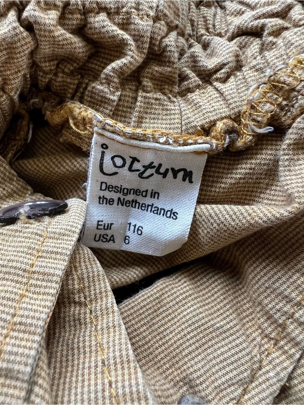 Jottum Girl’s Ruffle Mustard Tiered Dress size 6 - Picture 6 of 8